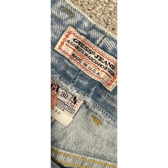 vintage 80s 90s Georges Marciano for Guess Style 1050 Denim Jeans High Waist 31 - Picture 4 of 7